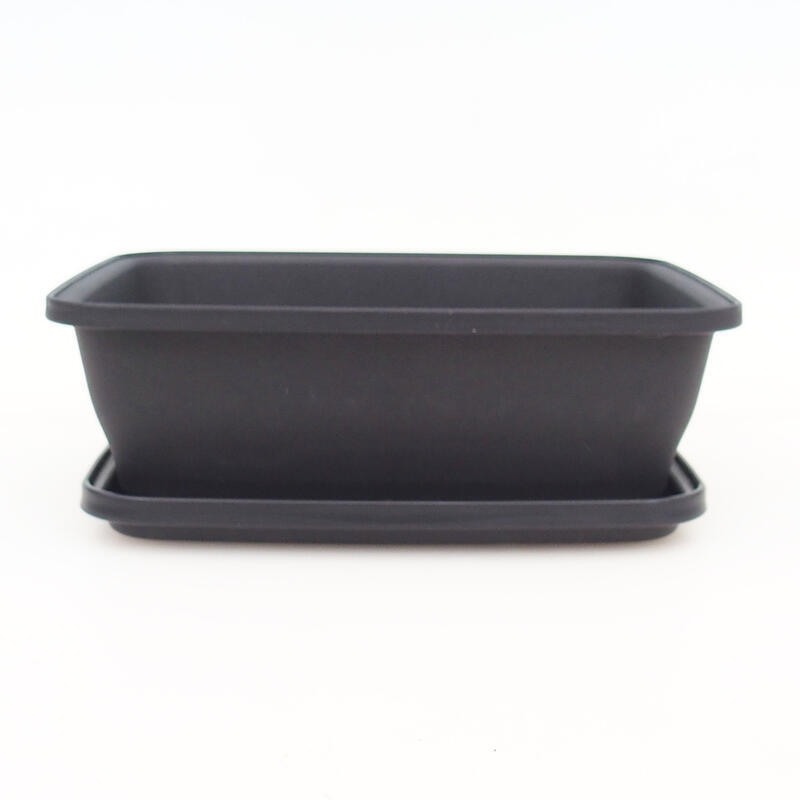 Bonsai tál+tálca műanyag MP-12 - 18 x 15 x 6 cm