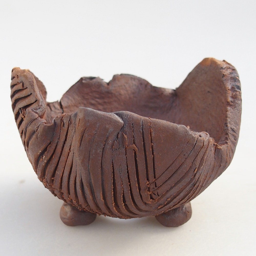 Kerámia kagyló 10 x 9,5 x 7 cm , barna színű