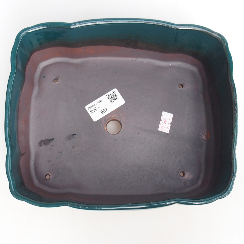 kerámia bonsai tál 21 x 18 x 7 cm, zöld