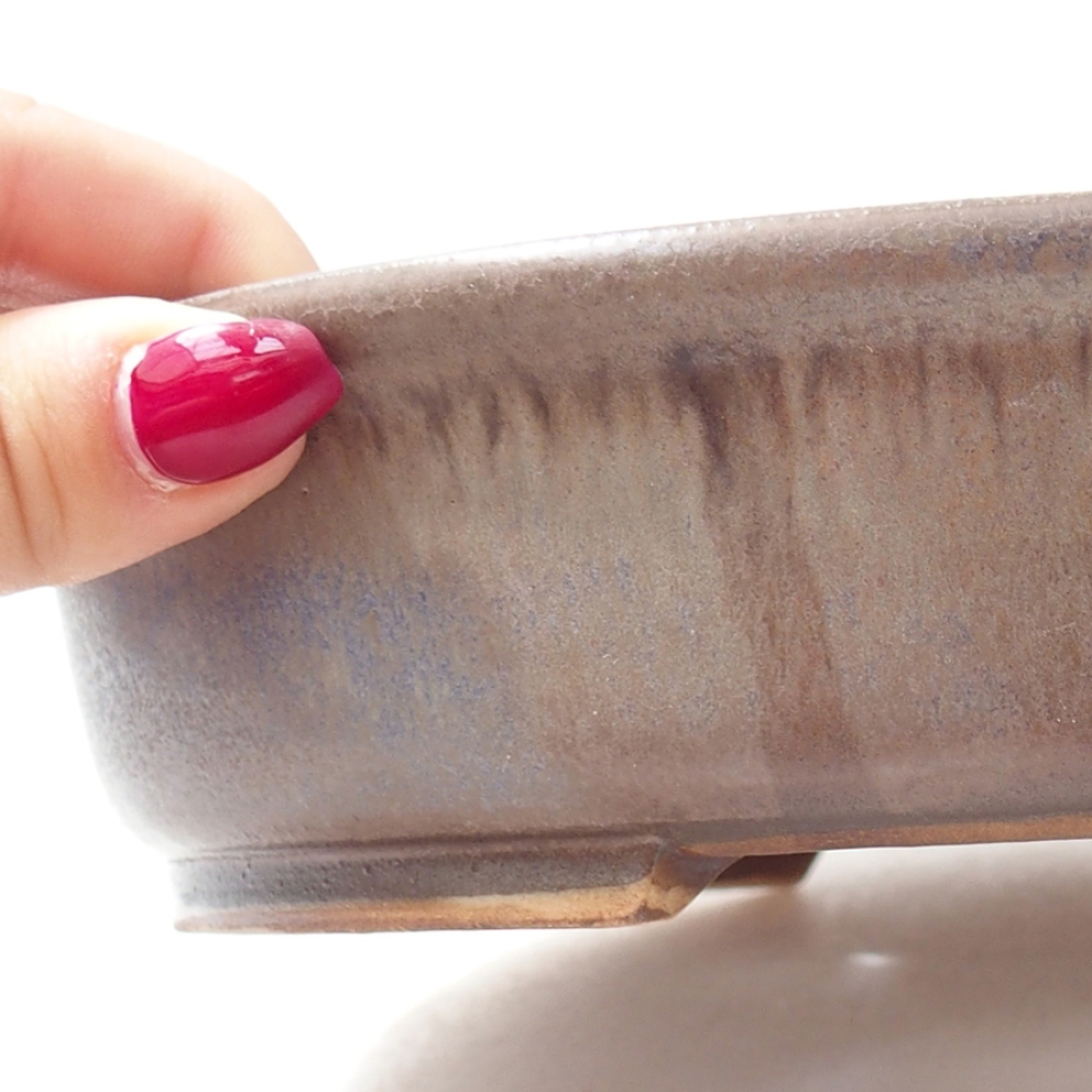 kerámia bonsai tál 21 x 19 x 5 cm, kék színben