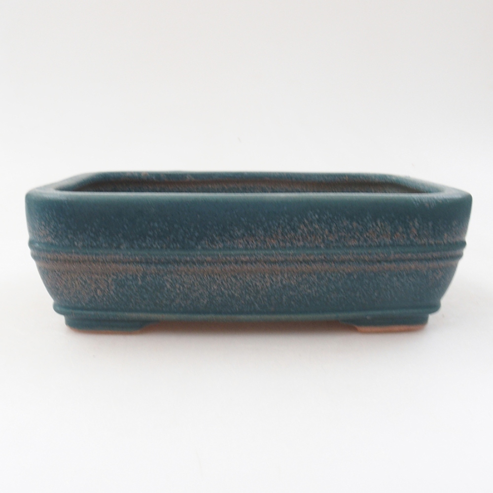 kerámia bonsai tál 17 x 12 x 5,5 cm, kék színben
