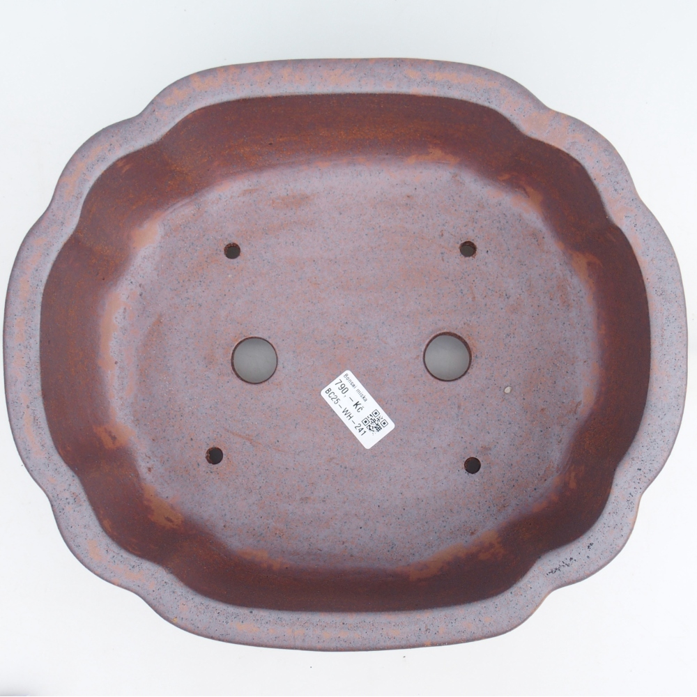 Kerámia bonsai tál 31,5 x 27,5 x 10 cm, fém színben