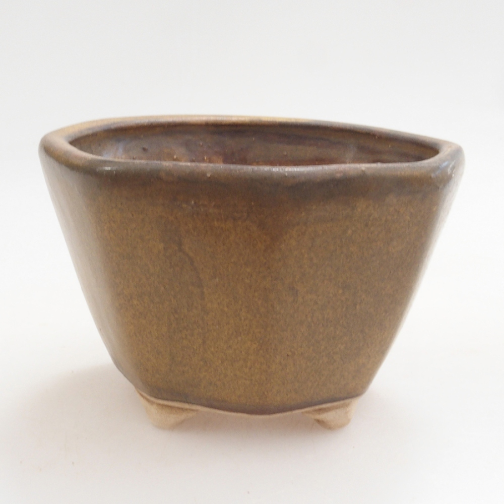 kerámia bonsai tál 10 x 8,5 x 4 cm, barna