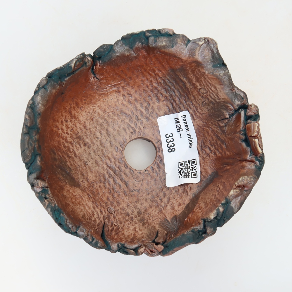 Kerámia héj  10,5 x 11 x 7 cm, zöld színű