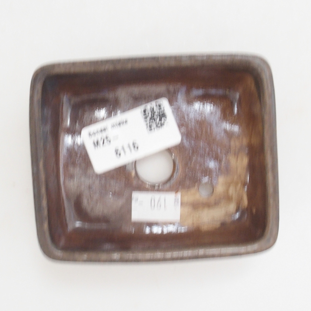 kerámia bonsai tál 10 x 8,5 x 4 cm, barna