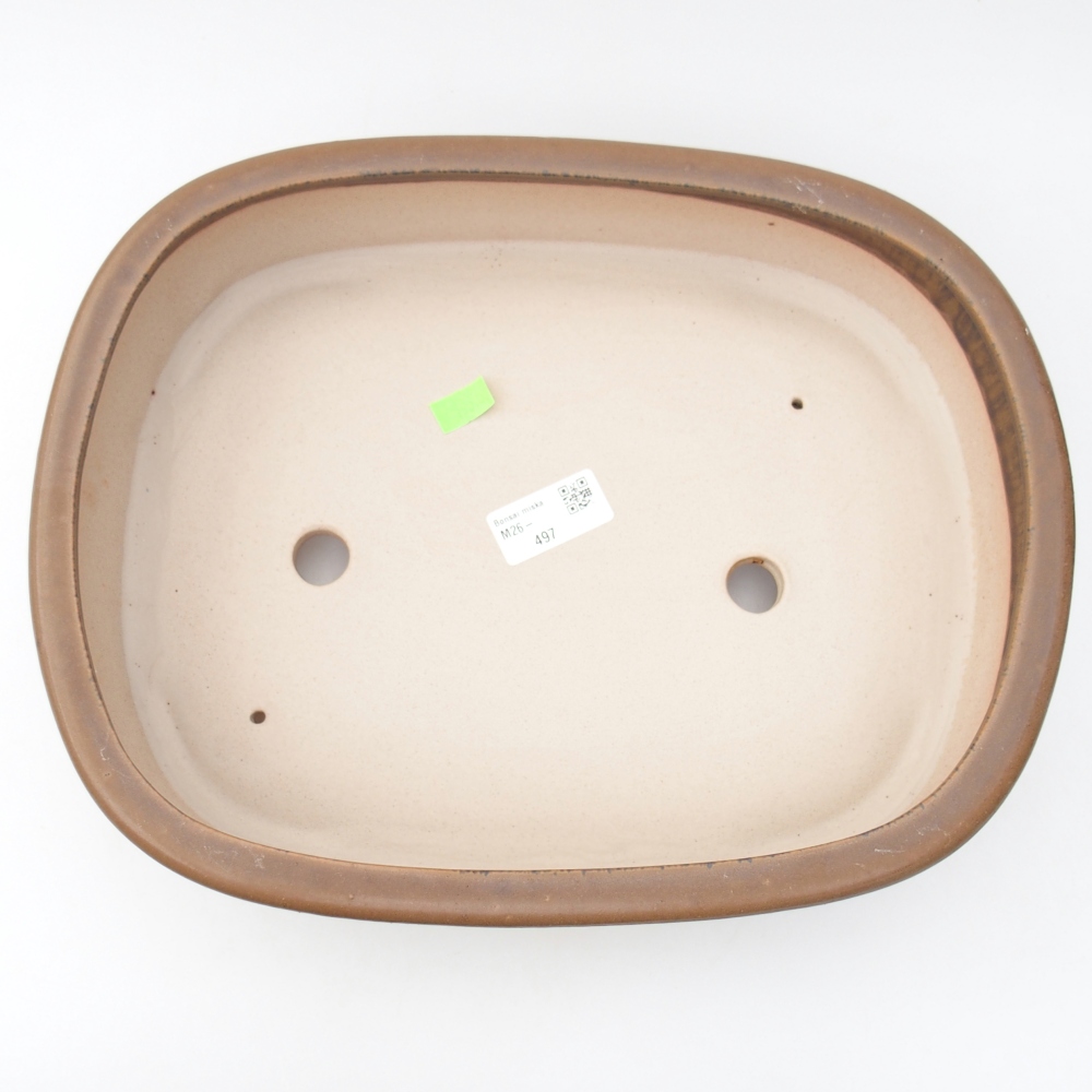 kerámia bonsai tál 32 x 25 x 7,5 cm, barna