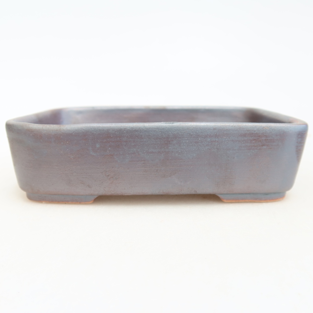 Kerámia bonsai-tál 13 x 9,5 x 3,5 cm, fém színű