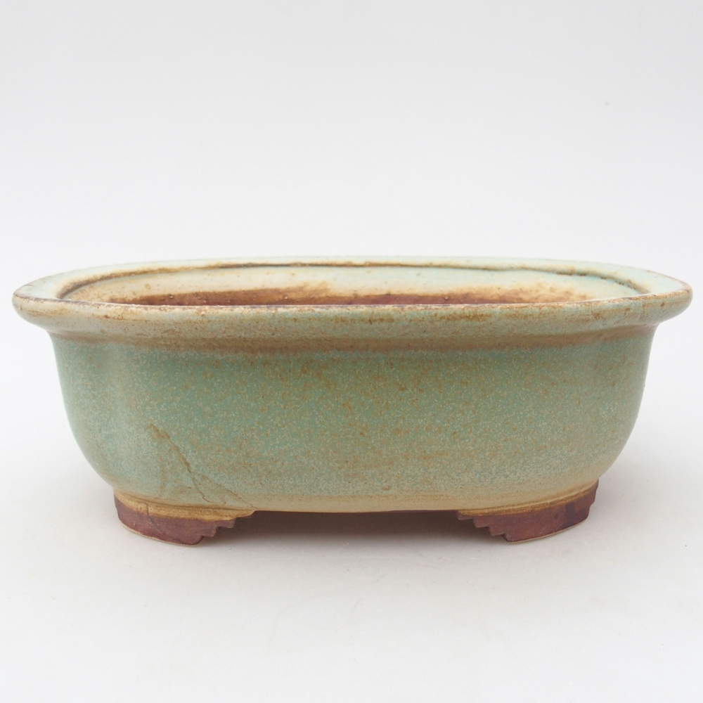 bonsai kerámia tál 20 x 16,5 x 7 cm, zöld