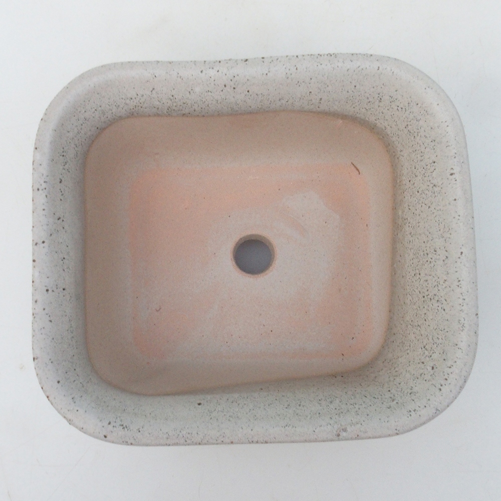 Bonsai tál H37 - 14,5 x 13 x 6,5 cm. - bézs színű