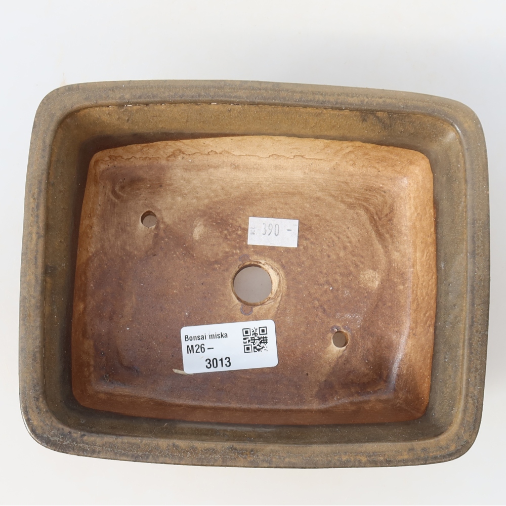 kerámia bonsai tál 17,5 x 14,5 x 5 cm, barna