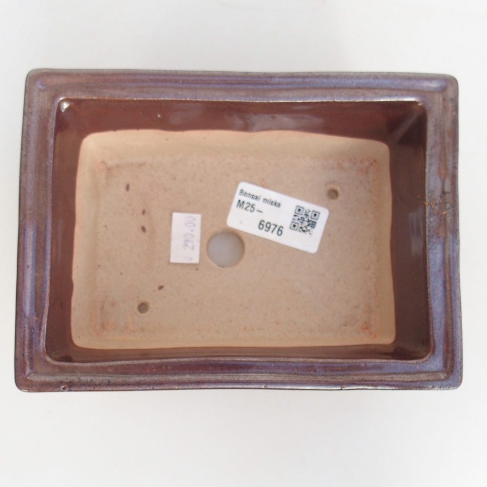 kerámia bonsai tál 16 x 12 x 6 cm, bordó színben