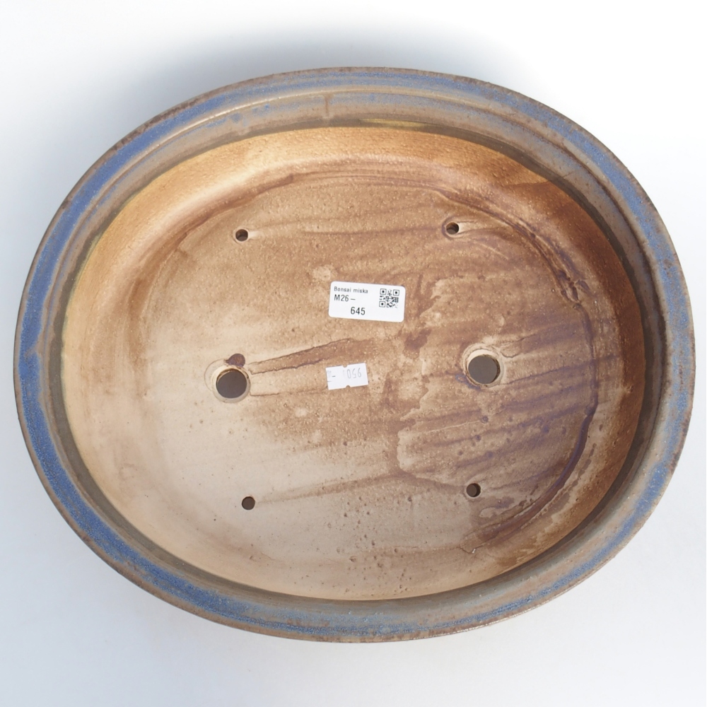 kerámia bonsai tál 32,5 x 28,5 x 7,5 cm, kék színben