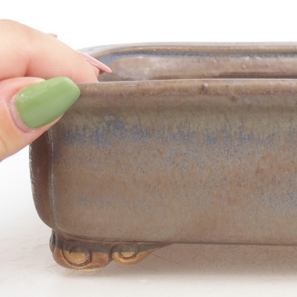 kerámia bonsai tál 20 x 17 x 6 cm, kék színben