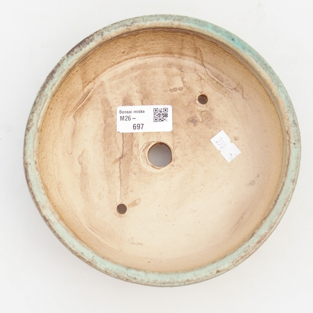 kerámia bonsai tál 18 x 18 x 5 cm, zöld