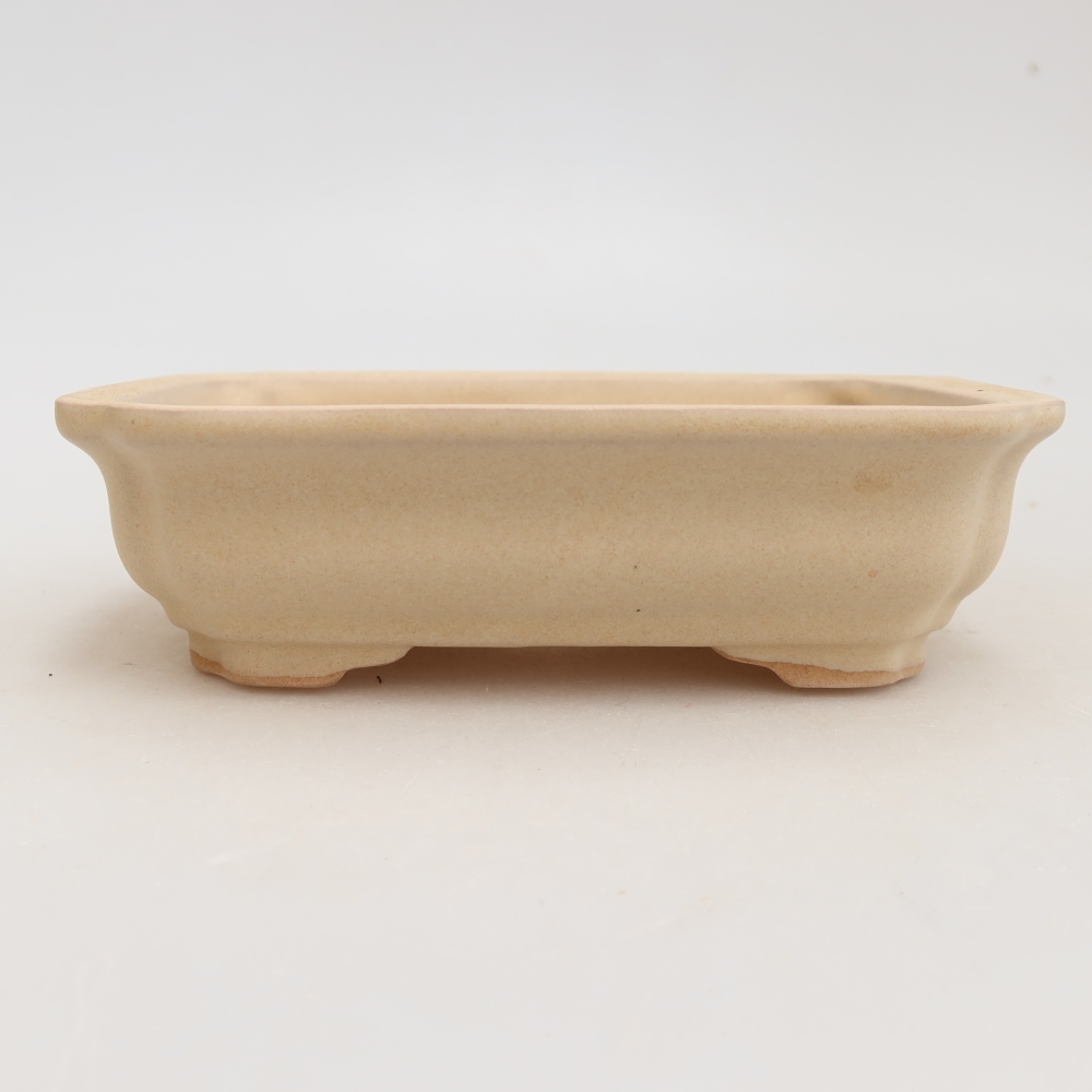 kerámia bonsai tál 14 x 11 x 4 cm, bézs színű