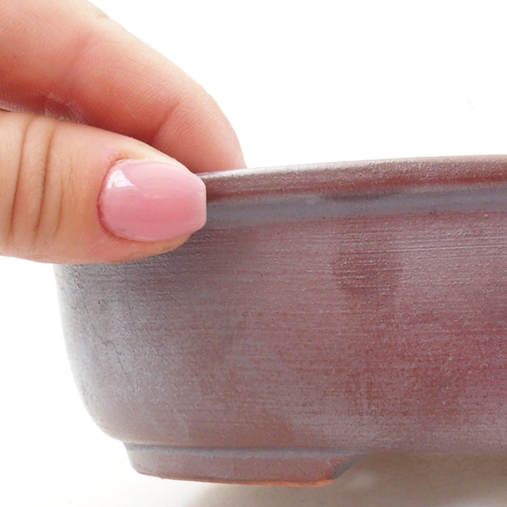 Kerámia bonsai tál 18,5 x 14,5 x 5 cm, fém színben