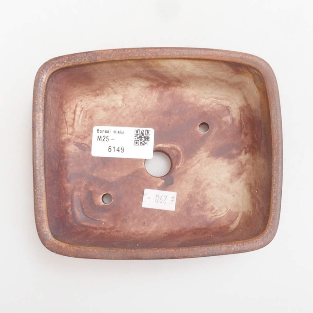 kerámia bonsai tál 10 x 8,5 x 4 cm, barna