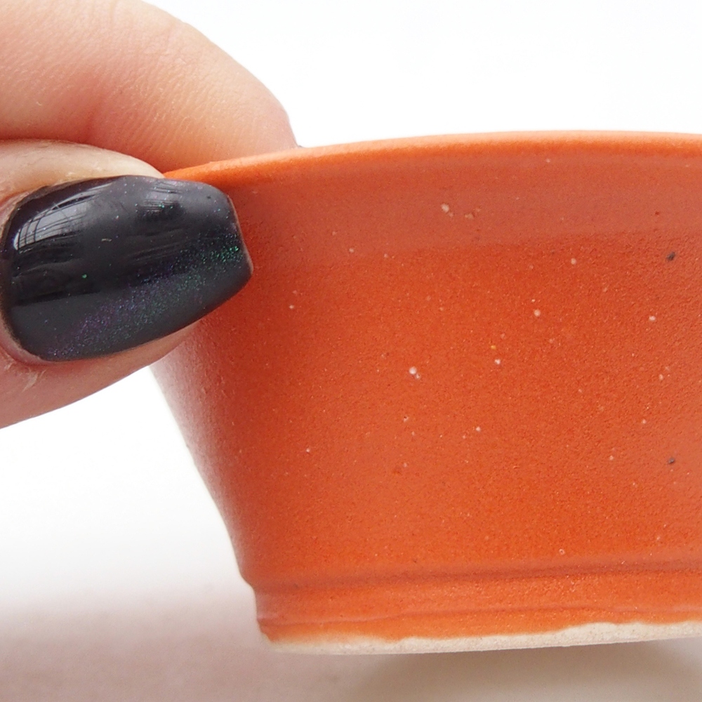 Mini bonsai tál 7,5 x 7,5 x 3 cm, narancssárga