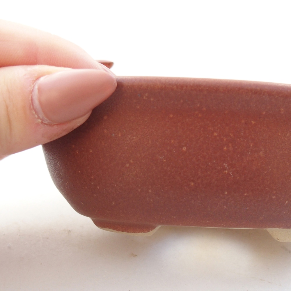 kerámia bonsai tál 11 x 9 x 4 cm, barna