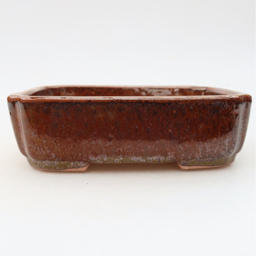 kerámia bonsai tál 15 x 12,5 x 4,5 cm, barna