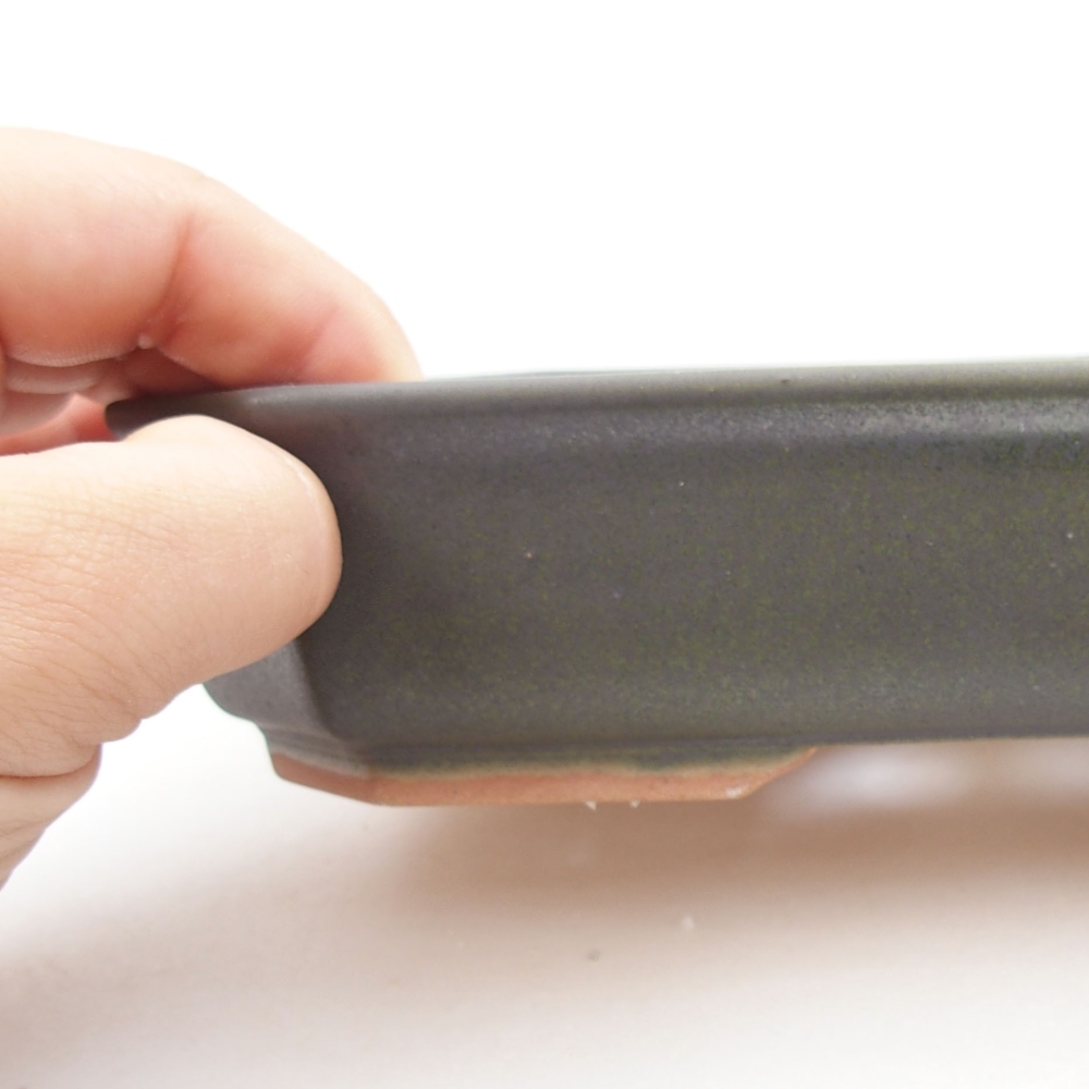 kerámia bonsai tál 22 x 17 x 5 cm, zöld