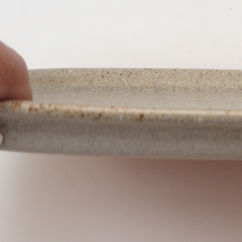 Kerámia csészealj H09 - 28,5 x 19,5 x 1,5 cm - bézs színű