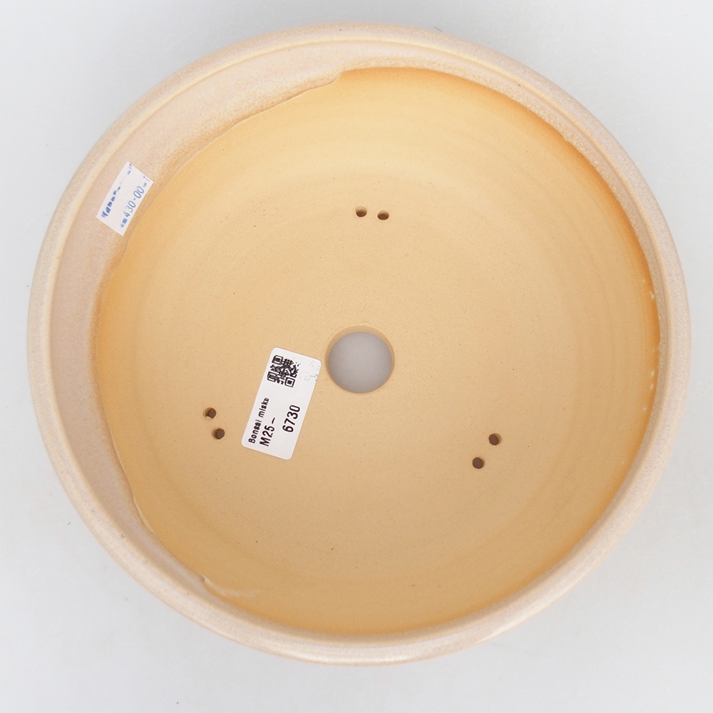 kerámia bonsai tál 22 x 22 x 7,5 cm, bézs színben