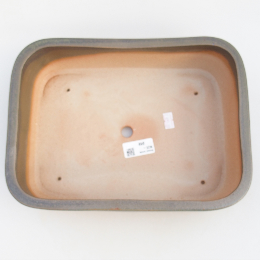 kerámia bonsai tál 28 x 20,5 x 7,5 cm, zöld-barna