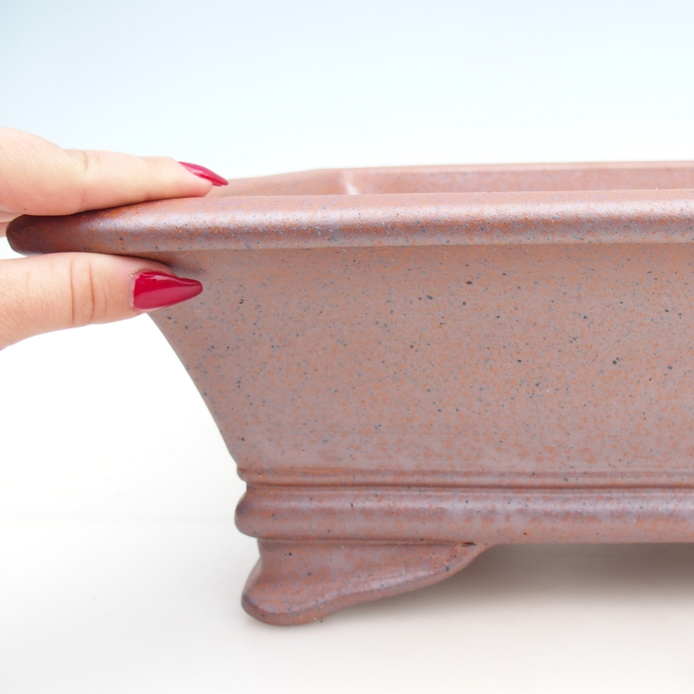 Kerámia bonsai tál 41 x 29,5 x 13,5 cm, fém színben