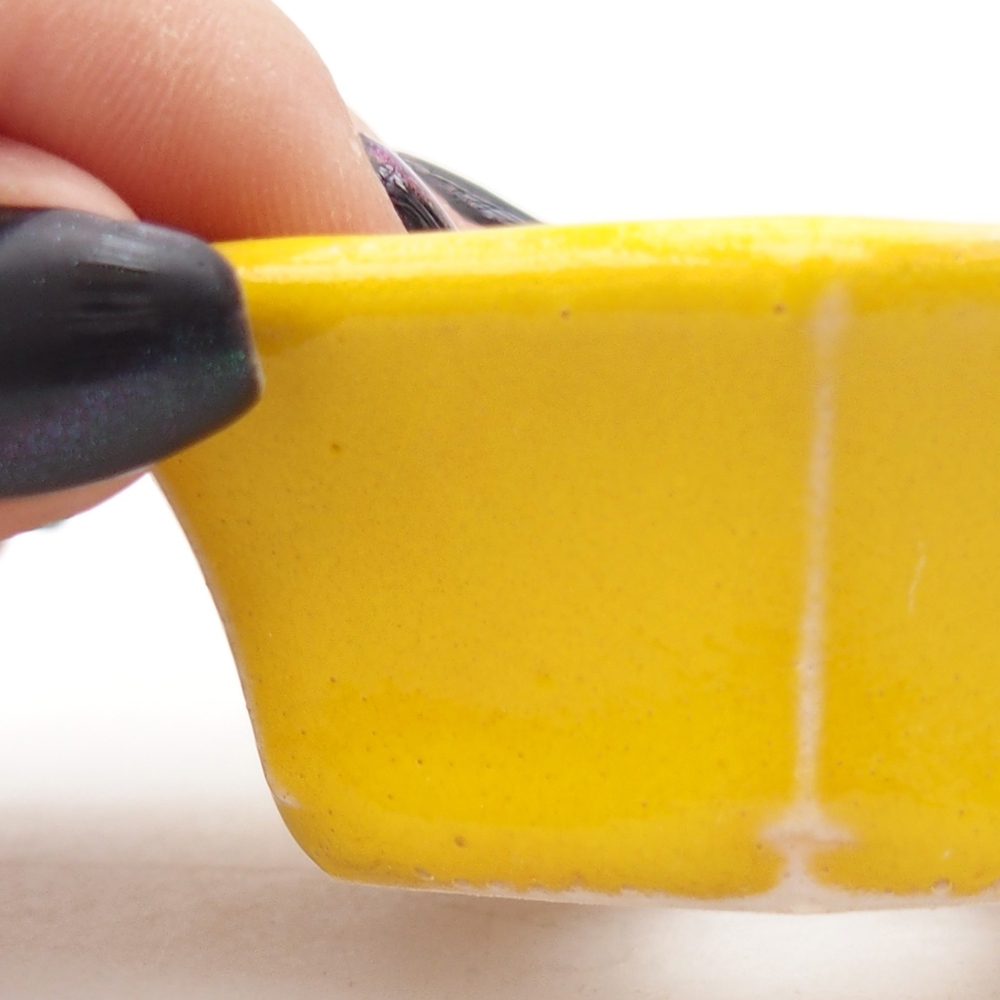 Mini bonsai tál 6 x 5,5 x 2,5 cm, sárga