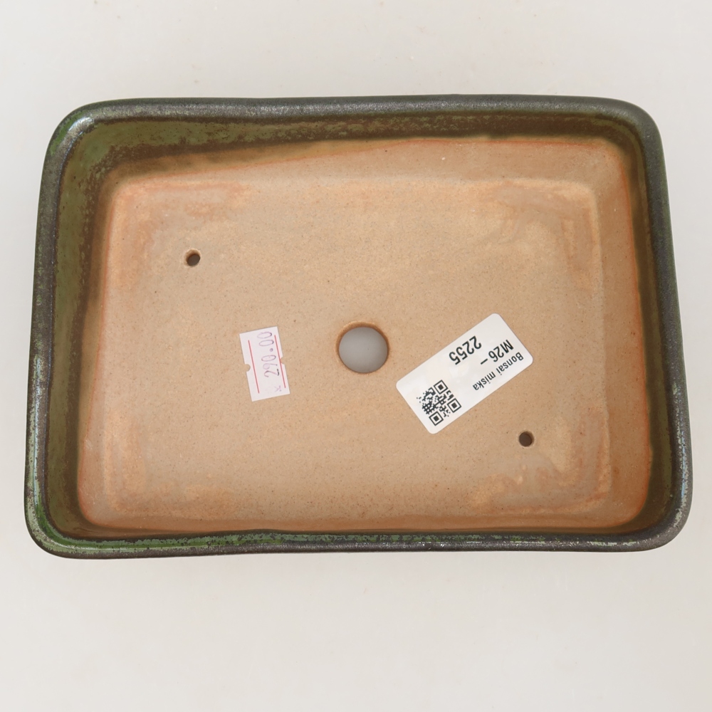 kerámia bonsai tál 18 x 13 x 5 cm, zöld