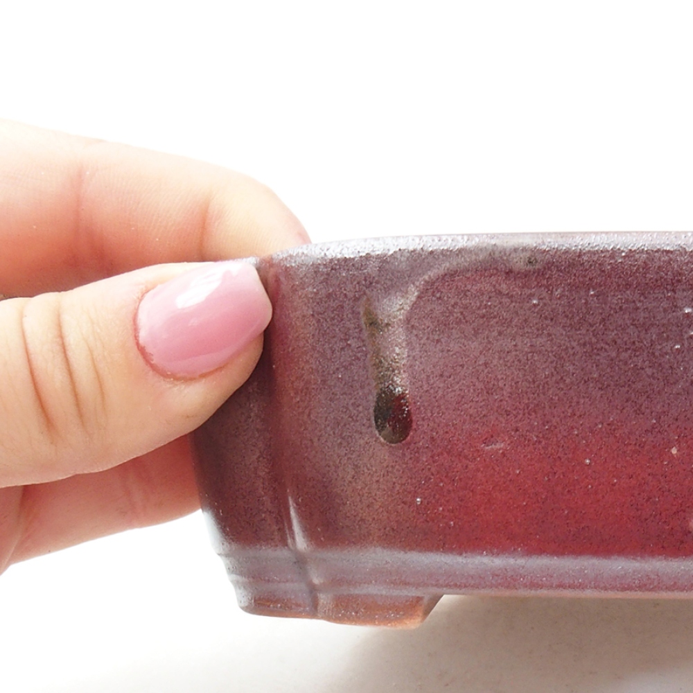 kerámia bonsai tál 15 x 11,5 x 4,5 cm, barna