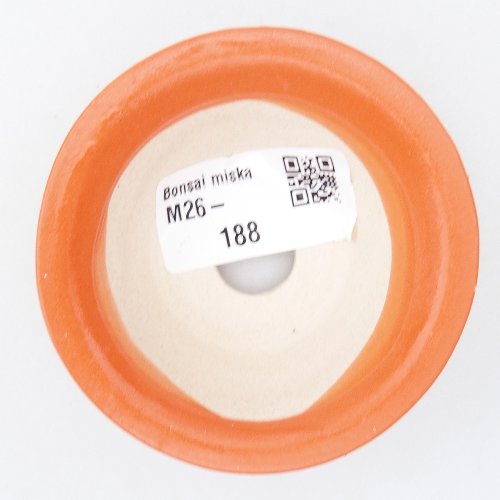 Mini bonsai tál 7,5 x 7,5 x 3 cm, narancssárga