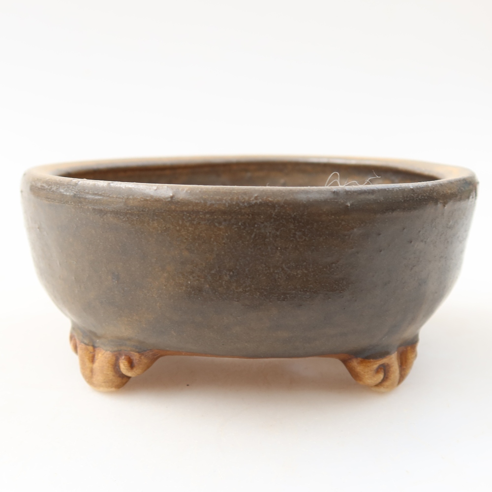 kerámia bonsai tál 10,5 x 10,5 x 4 cm, barna