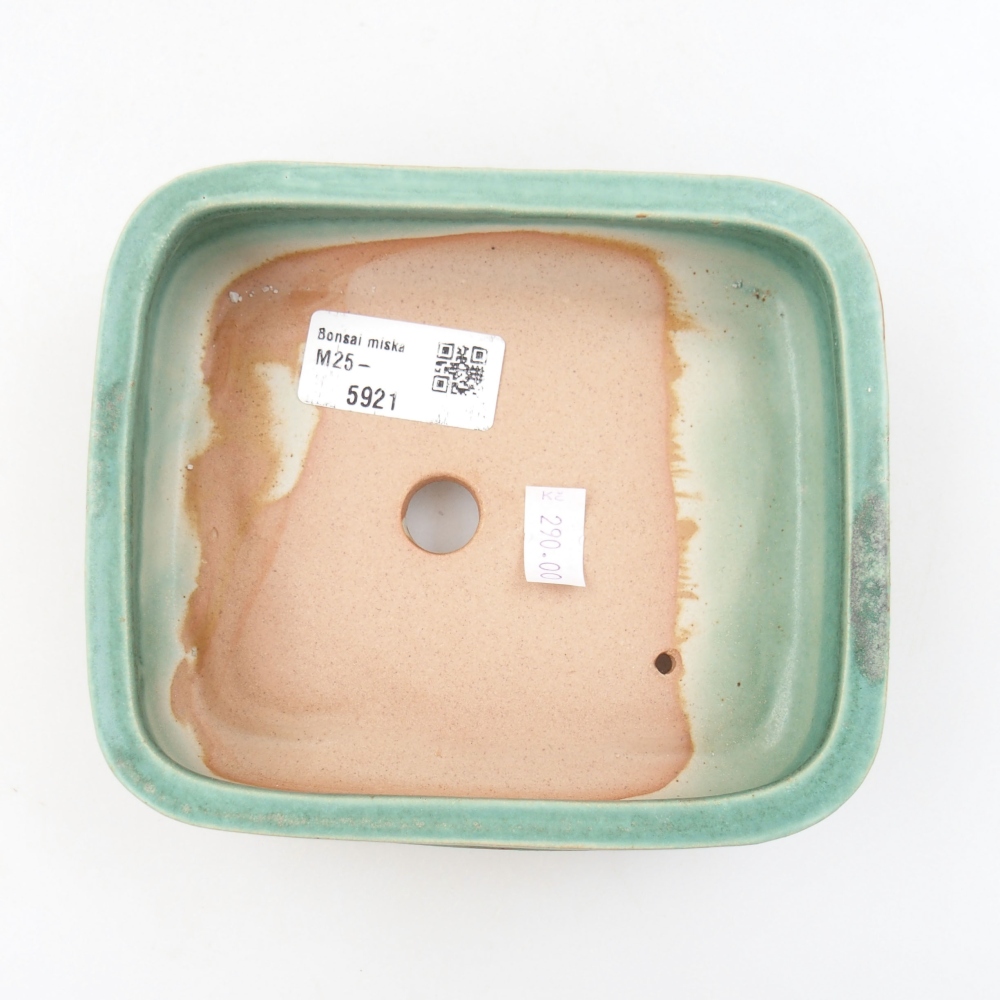 kerámia bonsai tál 22 x 17 x 5 cm, zöld