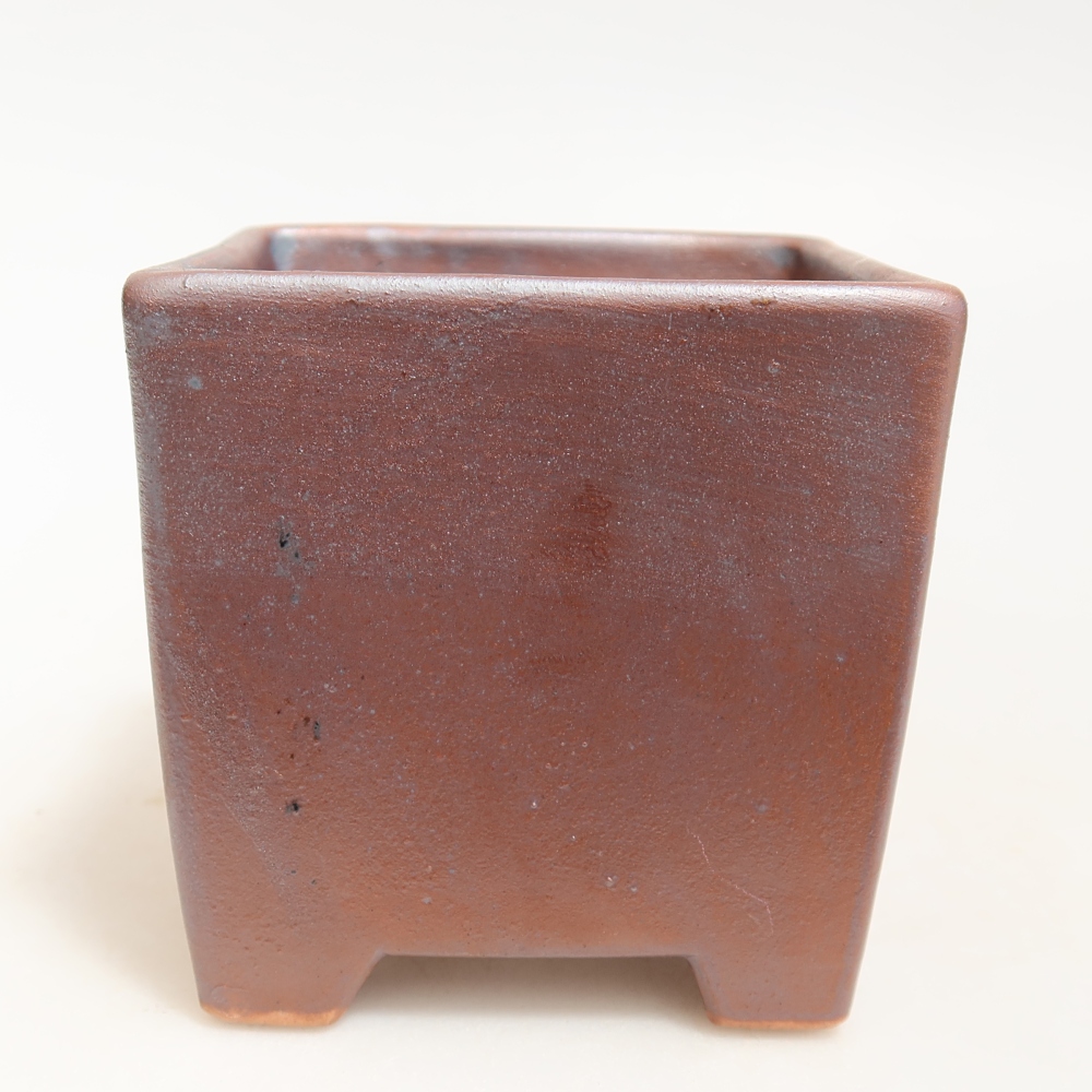 Kerámia bonsai tál, 9 x 9 x 8,5 cm, fém színű