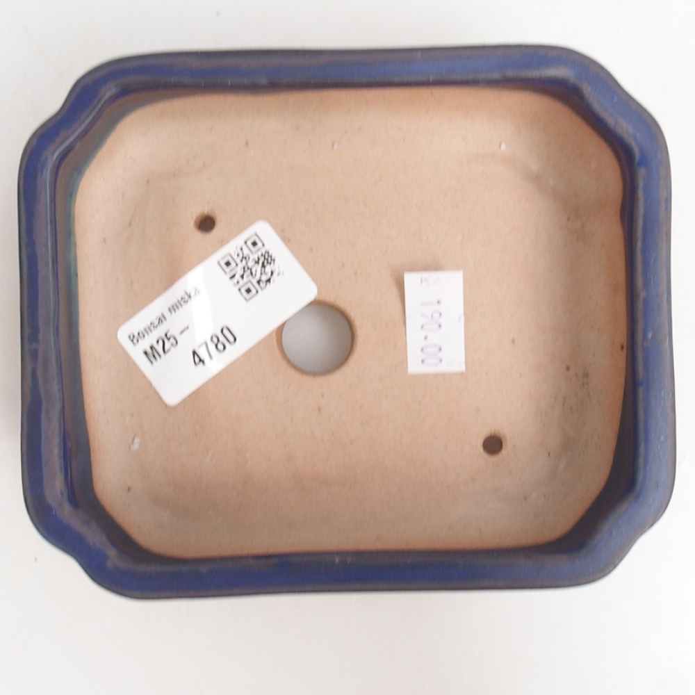 kerámia bonsai tál 12 x 10 x 4 cm, kék színben