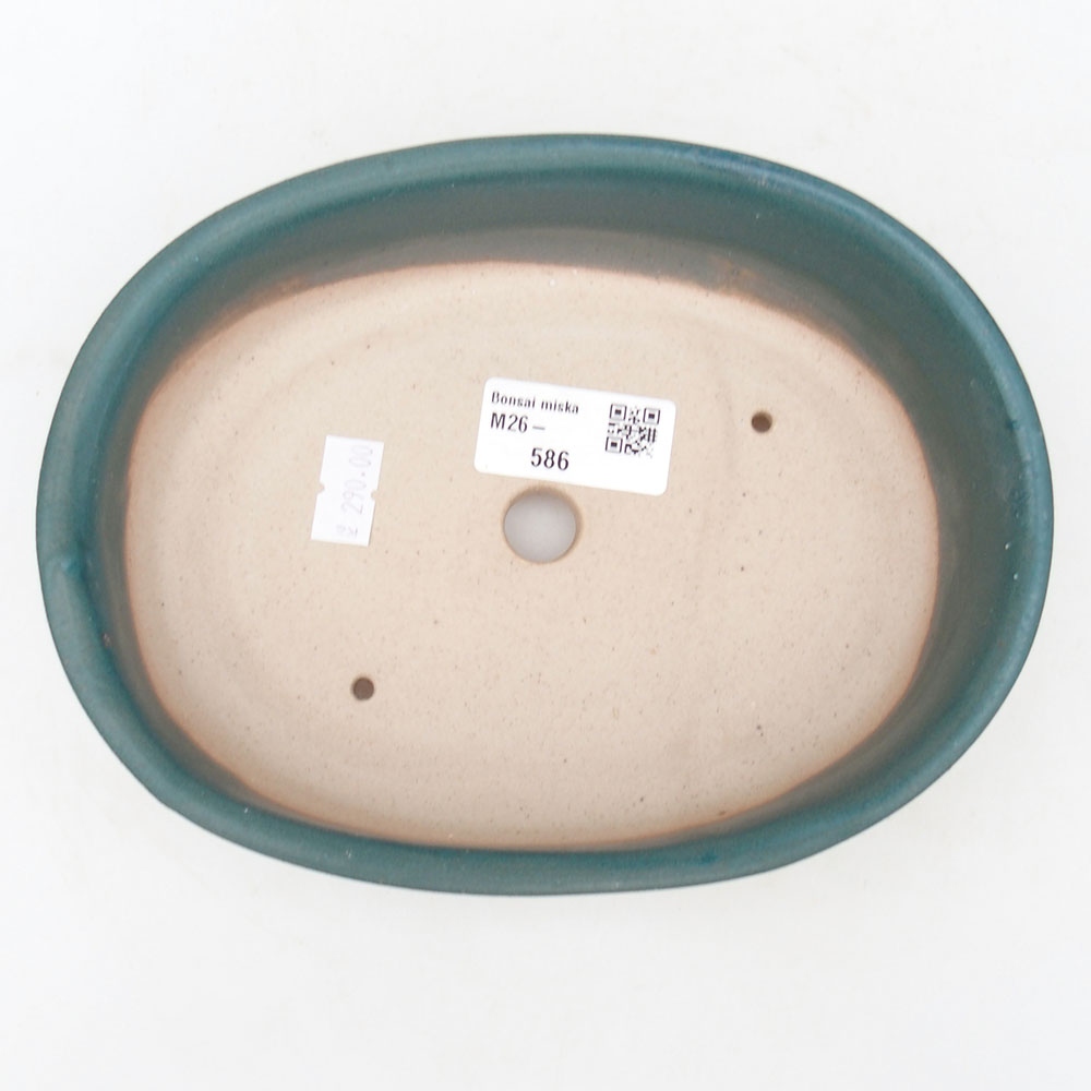 kerámia bonsai tál 19 x 14 x 5 cm, kék színben