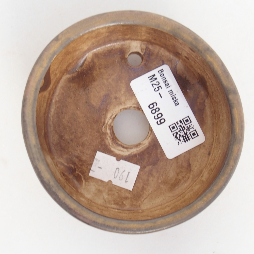 kerámia bonsai tál 9 x 9 x 3,5 cm, barna