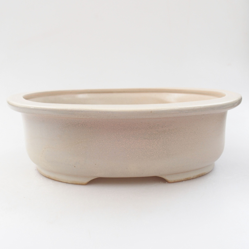 kerámia bonsai tál 26 x 22 x 8 cm, bézs színű