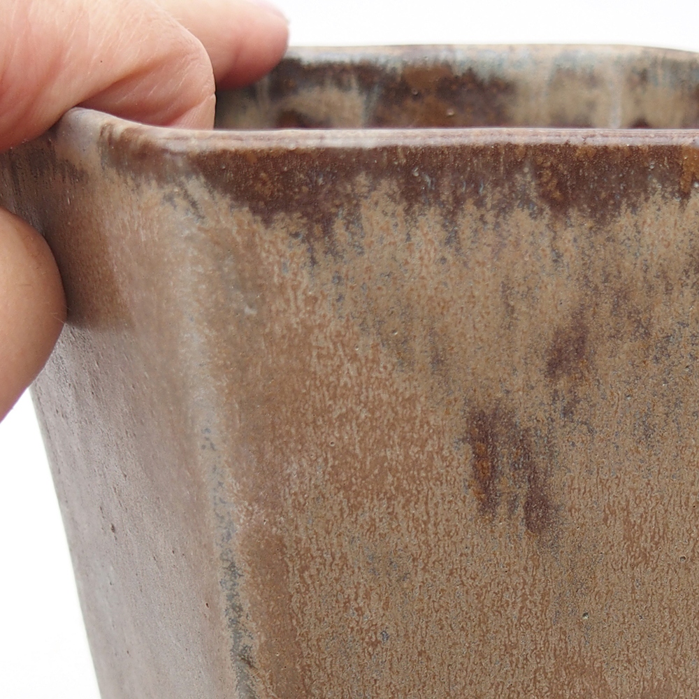 Kerámia bonsai tál 13 x 11,5 x 17 cm, szürke