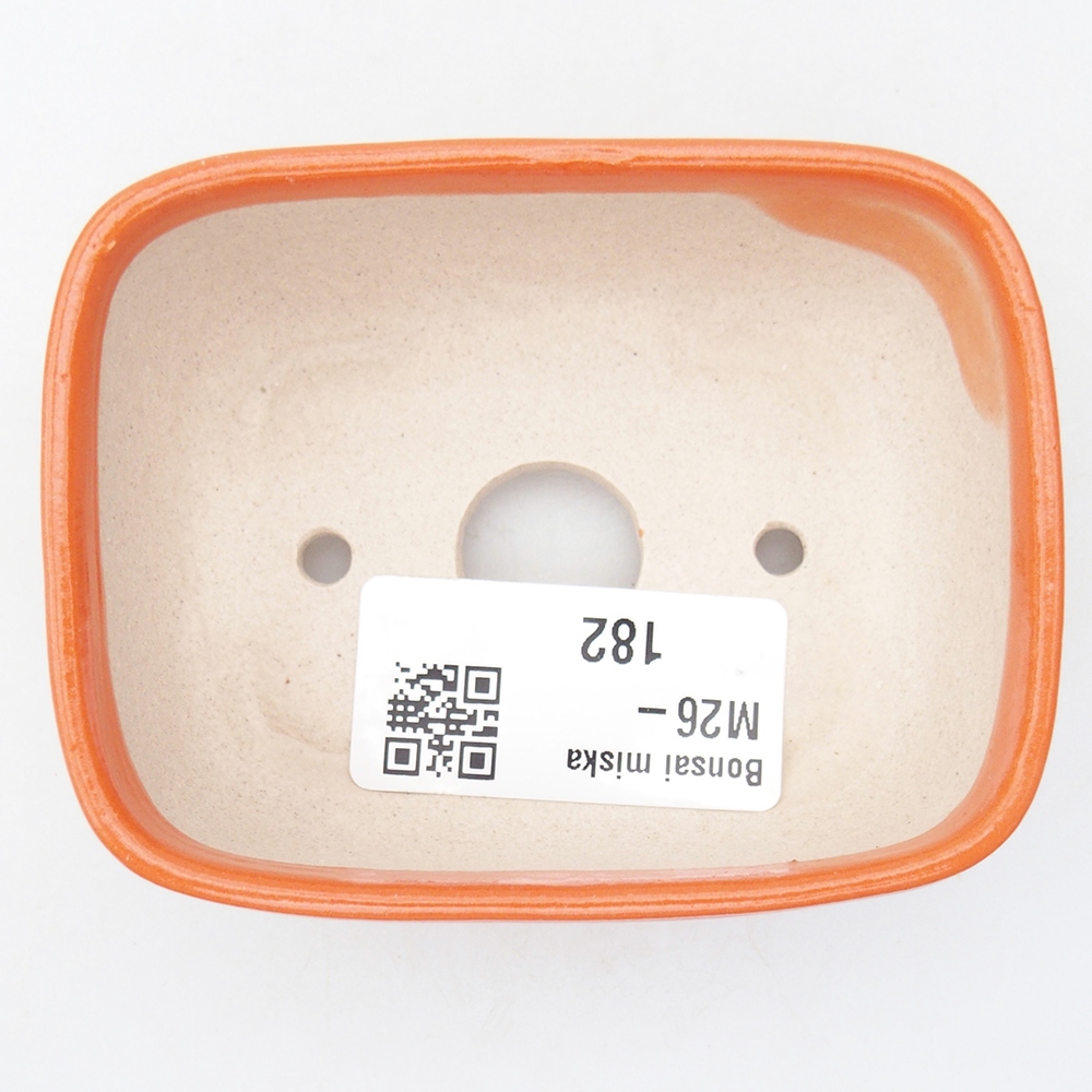 Mini bonsai tál 8 x 6 x 3 cm, narancs színben