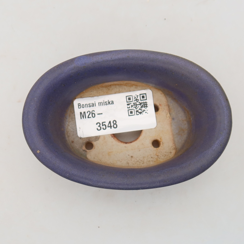 Kerámia bonsai tál 9,5 x 6,5 x 3 cm, lila színű