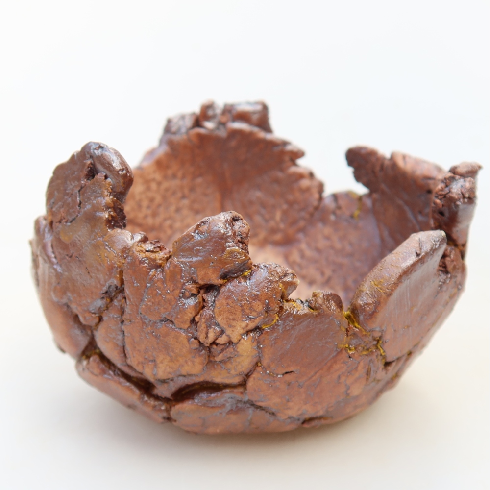 Kerámia kagyló 9 x 8 x 6 cm , sárga