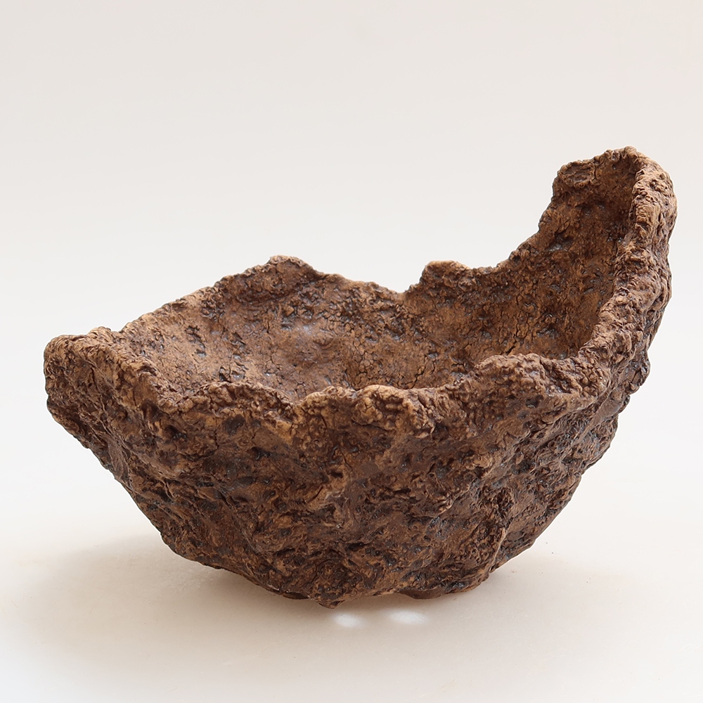 Kerámia héj, 15 x 12 x 12,5 cm, barna színű