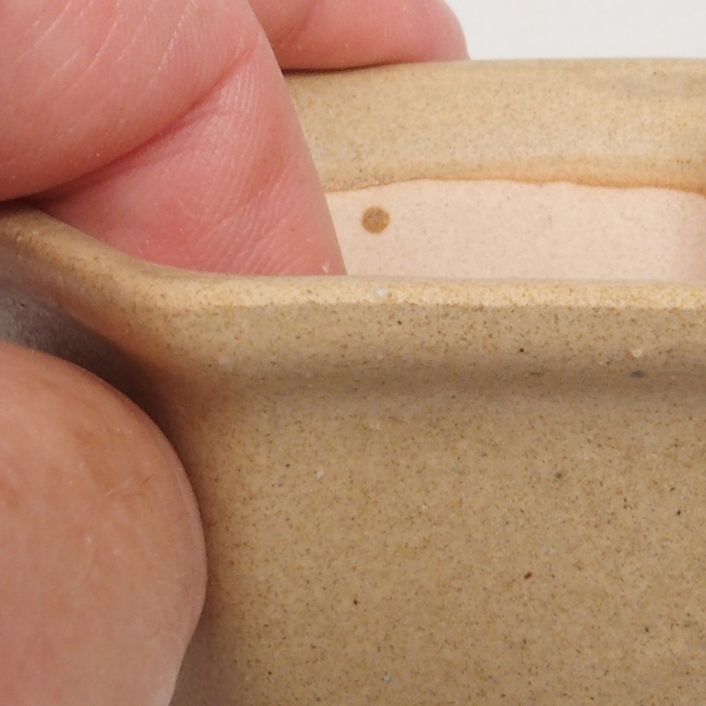 Mini bonsai tál 7 x 7 x 5 cm, barna