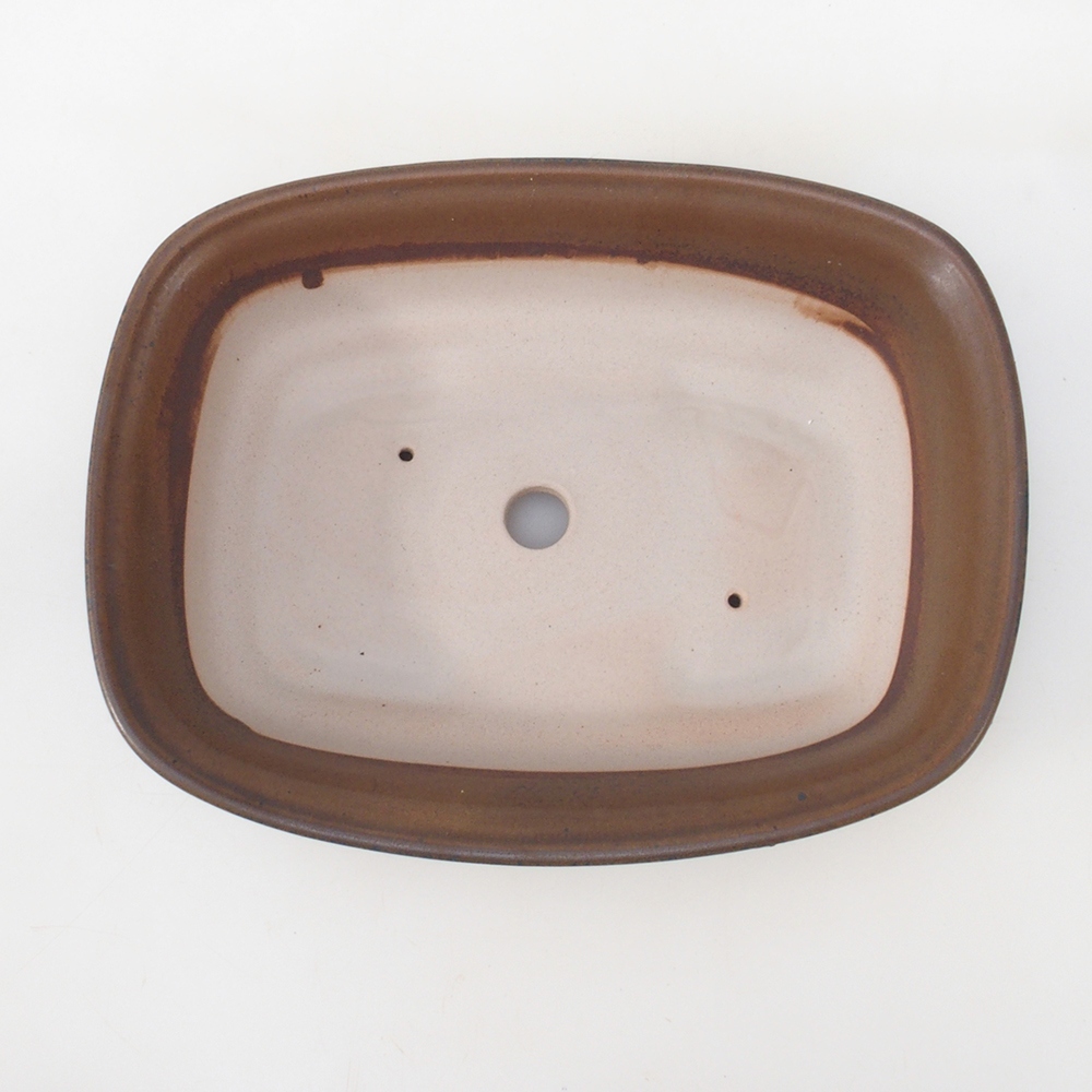 Bonsai tál H08 - 25 x 19,5 x 6 cm. - barna