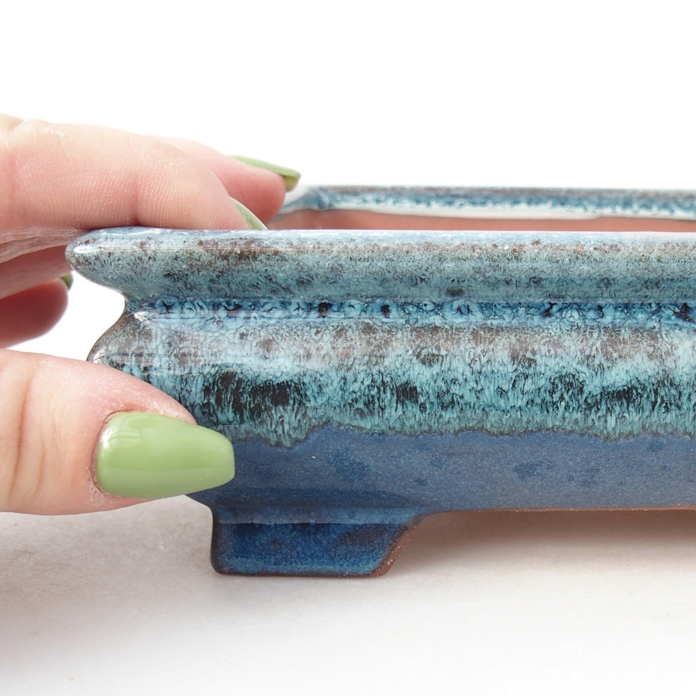 Tál 15 x 15 x 5 cm kék-fehér