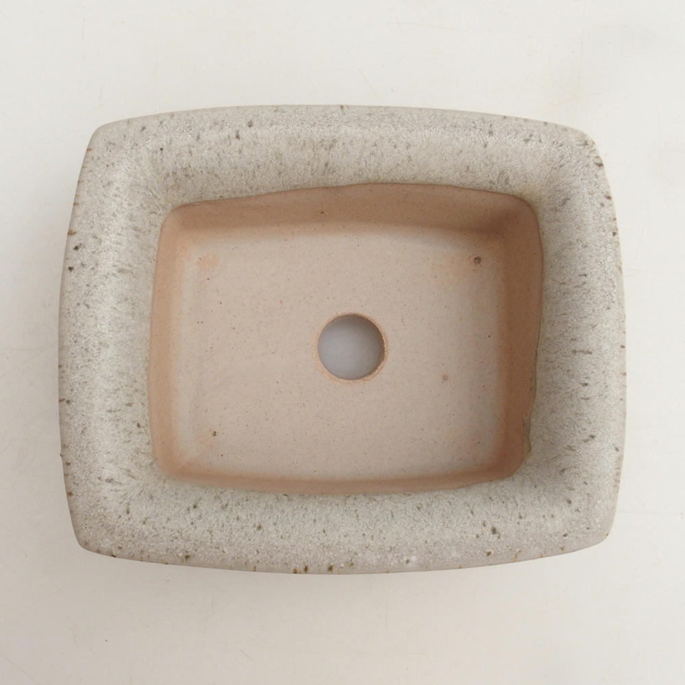 Bonsai tál H11 - 11,5 x 10 x 4 cm. - bézs színű
