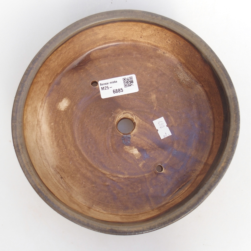 kerámia bonsai tál 21 x 21 x 6 cm, barna